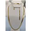 Image 1 : SanTropez 40% Yellow Gold Over Sterling Silver Necklace and Matching Bracelet