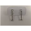 Image 1 : Corolla Designer Sterling Silver Drop Style Earrings With Clear Crystals