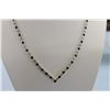 Image 1 : Designer Rhodium Plated Necklace With Blue and Clear Crystals