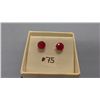 Image 1 : 10kt Gold and Genuine Ruby Earrings
