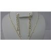 Image 2 : Designer Gold Plated Necklace and Earrings With Clear Swarovski Crystals