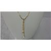 Image 3 : Designer Gold Plated Necklace and Earrings With Clear Swarovski Crystals