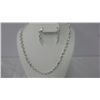 Image 1 : Designer Rhodium Plated Necklace and Earrings With Clear Swarovski Crystals