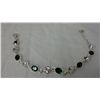 Image 1 : Michelle Merizzi "May" Birthstone Bracelet With Emerald Green and Clear Swarovski Crystals