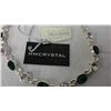Image 3 : Michelle Merizzi "May" Birthstone Bracelet With Emerald Green and Clear Swarovski Crystals