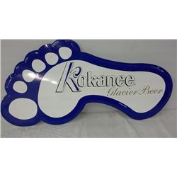 Kokanee Glacier Beer Metal Sign (26" long)