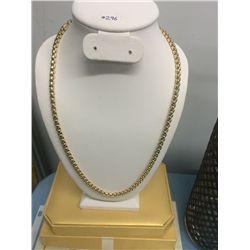 Designer 18kt Gold Plated Box Link Necklace