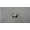 Image 1 : Sterling Silver Bow Ring With Cubic Zirconia (size 8.25)