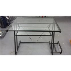 Glass Top Computer Desk