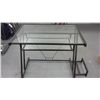 Image 1 : Glass Top Computer Desk