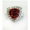 Image 1 : MALAYA GARNET 3.40CT, 18KW/G RING 10.33GRAM / DIAMOND RD 1.00CT APPROX