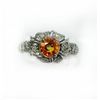 Image 1 : YELLOW SAPPHIRE RD 1.23CT, 14K W/G RING 5.88GRAM / DIAMOND 0.71CT