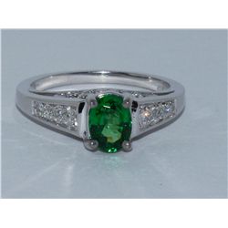Tsavorite w/ Diamond Ring