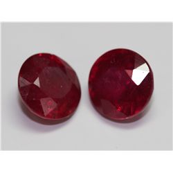 Pair of Round Ruby Loose Stones 2.00ctw