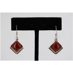 Sterling Silver .925 Vintage Carnelian Earring