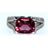 Image 1 : Spinel  4.8 ctw  &  Diamond Ring 14KW