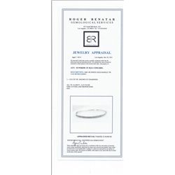 14kt White Gold Diamond Bangle  1.03 ctw