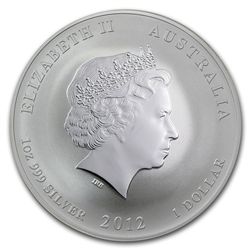 2012 1 oz Silver Australian Lunar Year of the Dragon Coin
