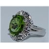 Image 1 : Peridot  5.0 ctw / Diamond Ring m14KW