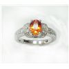 Image 1 : SPESSARTITE 1.07CT, 14K W/G RING 5.64CT / DIAMOND RD 0.22CT