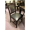 Image 3 : DARK WOOD DINING ROOM TABLE C/W 6 CHAIRS
