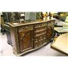Image 1 : DARK CHERRY CARVED FORMAL BUFFET/SERVER