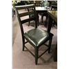 Image 2 : BAR HEIGHT COUNTRY STYLE DINING TABLE WITH LEAF & 3 CHAIRS