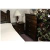 Image 3 : DARK WOOD FORMAL 7 PIECE BEDROOM SUITE WITH QUEEN SIZE HEADBOARD, FOOTBOARD, 2 NIGHT STANDS,