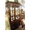 Image 2 : DARK WOOD GLASS DOOR HUTCH & BUFFET