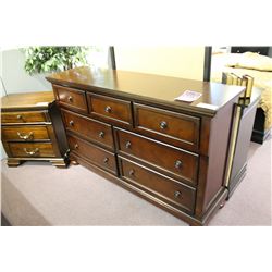 7 DRAWER DARK WOOD DRESSER