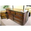 Image 1 : 7 DRAWER DARK WOOD DRESSER