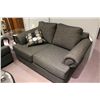 Image 2 : DARK GREY SOFA & LOVESEAT SET WITH 3 CUSHIONS