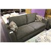 Image 1 : DARK GREY 3 PIECE SOFA SET INCLUDES SOFA, LOVESEAT, CHAIR & CUSHIONS