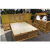 Image 1 : PINE 4 PIECE DOUBLE SIZE BEDROOM SET INCLUDES BED, 2 NIGHT STANDS & DRESSER