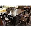 Image 1 : DARK WOOD FORMAL DINING TABLE WITH 6 CHAIR