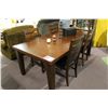 Image 1 : DARK WOOD FORMAL DINING TABLE WITH 4 CHAIR