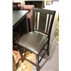 Image 3 : DARK WOOD BAR HEIGHT DINING TABLE WITH 6 LEATHER SEAT STOOLS
