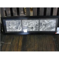 FRAMED CARL BRENDERS PRINT TITLED CANADIAN LINKS TRIPTYCH COMES WITH CERTIFICATE OF AUTHENTICITY