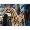 Image 1 : LIFE SIZE HAND CRAFTED FOLK ART WOODEN HORSE - APPROX 6' TALL