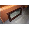 Image 1 : CHERRY FINISH WALL MOUNT ENTRANCE WAY MIRROR AND COAT HANGER