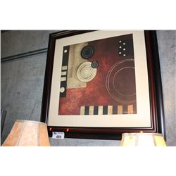 FRAMED DECORATIVE ABSTRACT PRINT BY KIMBERLY ROBSON
