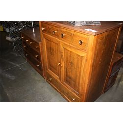 ANTIQUE INLAID FRONT 2PC BEDROOM DRESSER SET