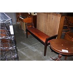 LEATHER UPHOLSTERED BENCH SEAT
