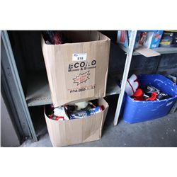 2 BOXES OF ASSORTED CHILDRENS ITEMS; TOYS, DOLLS, ETC