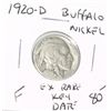 Image 1 : 1920-D *EXTREMELY RARE KEY DATE* BUFFALO NICKEL RED BOOK VALUE $80.00+ *NICE EARLY FINE GRADE*!!