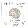 Image 1 : 1923-S *EXTREMELY RARE KEY DATE* BUFFALO NICKEL RED BOOK VALUE $8.00+ *NICE EARLY GOOD GRADE*!!