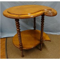 Oak parlor table, fancy design 28" x 28"