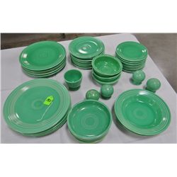 Fiestaware dinner set, Original Green, 41 pcs.