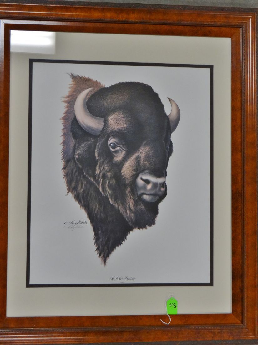 Harry E. Antis, The Old American,framed print, signed, 20" x 24"