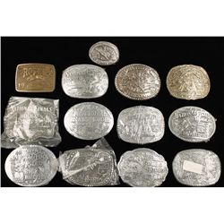 Lot of Thirteen Nat'l Finals Rodeo Belt Buckles